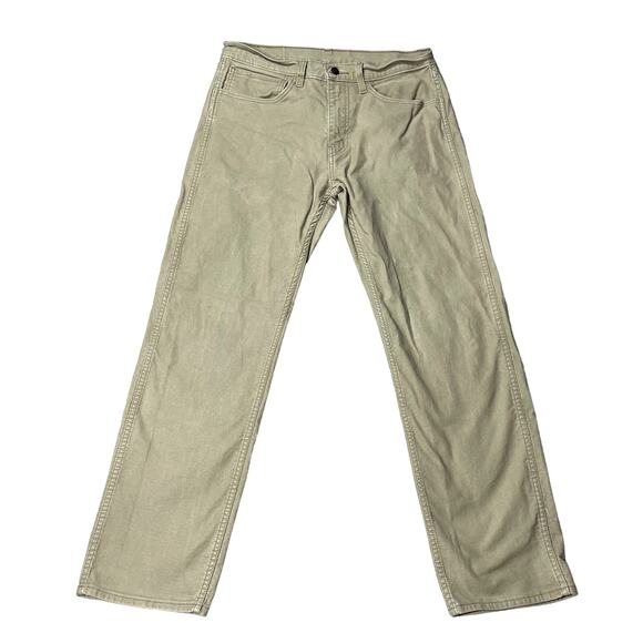 Levis Work Pants/Jeans 34x32 *See Meas. Workwear Fit Tan Timberwolf Canvas 87442 - Picture 1 of 11